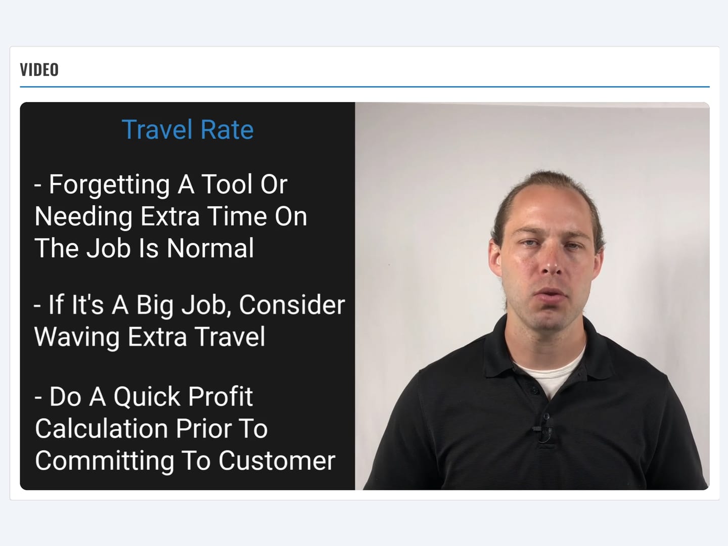 Lesson 2.2, Selecting & Establishing Service Area: Michael Sawyer on setting a travel rate, and doing a quick profit calculation before committing to a customer